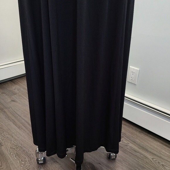 Sangria Black Maxi Rouching Long Maxi Party Dress Gown Sz 6 - Picture 8 of 13
